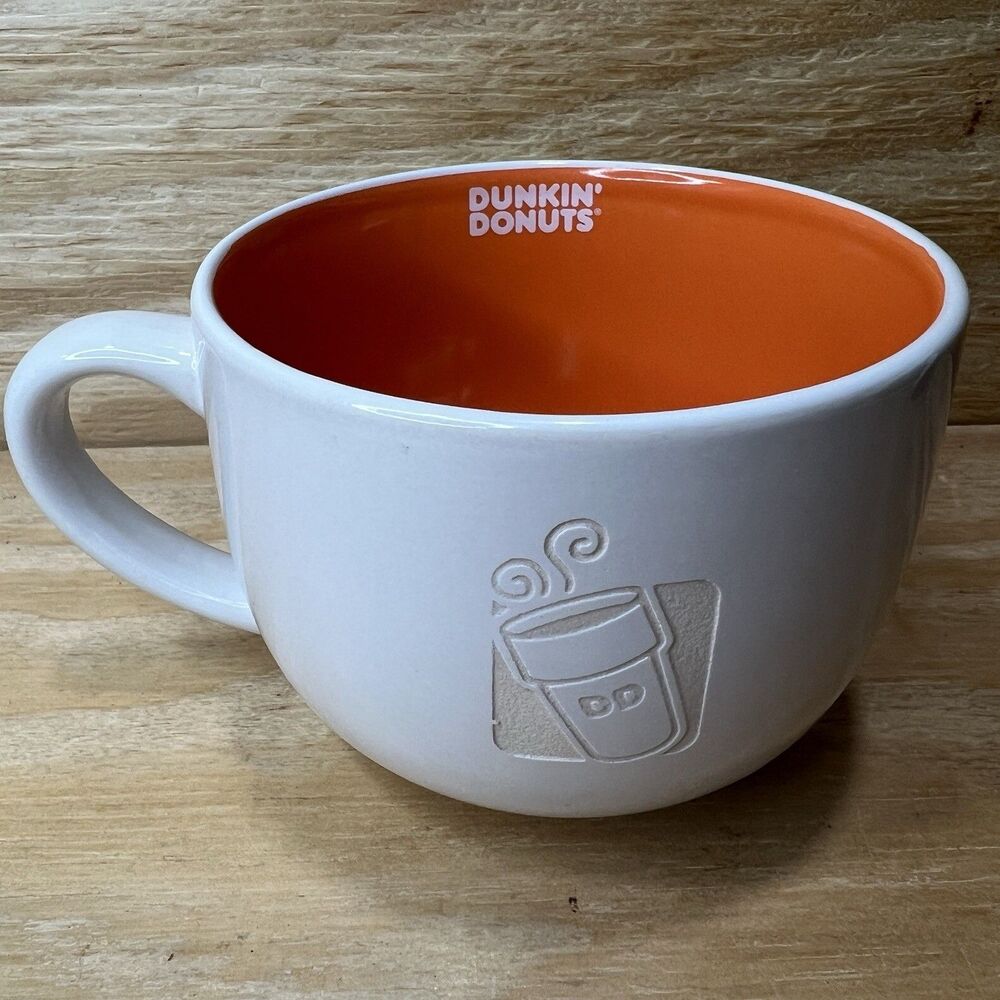NEW 2012 Dunkin Donuts Coffee Mug 16oz Tall White Ceramic Cup America Runs On DD